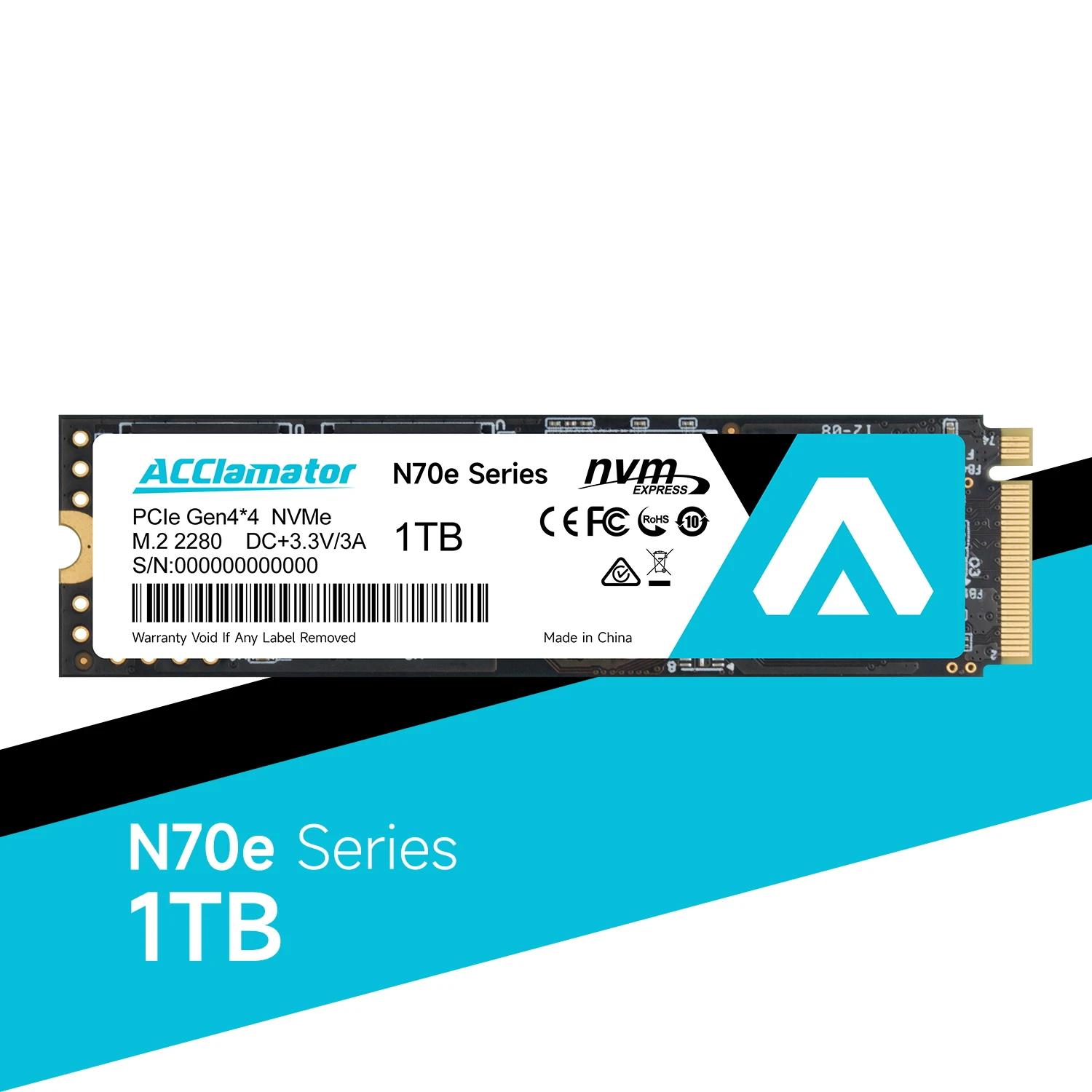 Acclamator N70E SSD 1TB 2TB PCIe 4x4 NVMe б 7300 MB/s M.2 2280  ָ Ʈ ̺, PC, ƮϿ PS5  ȣȯ